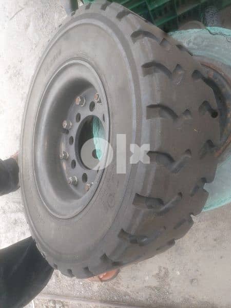 jpan used tyre of forklift with ring 0