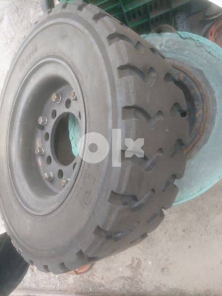 jpan used tyre of forklift with ring 2