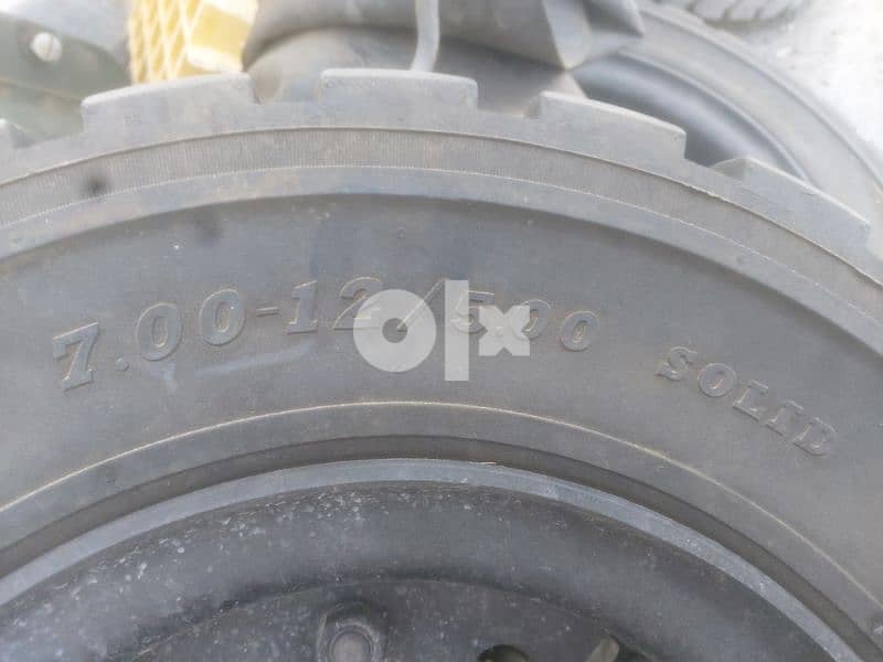 jpan used tyre of forklift with ring 6