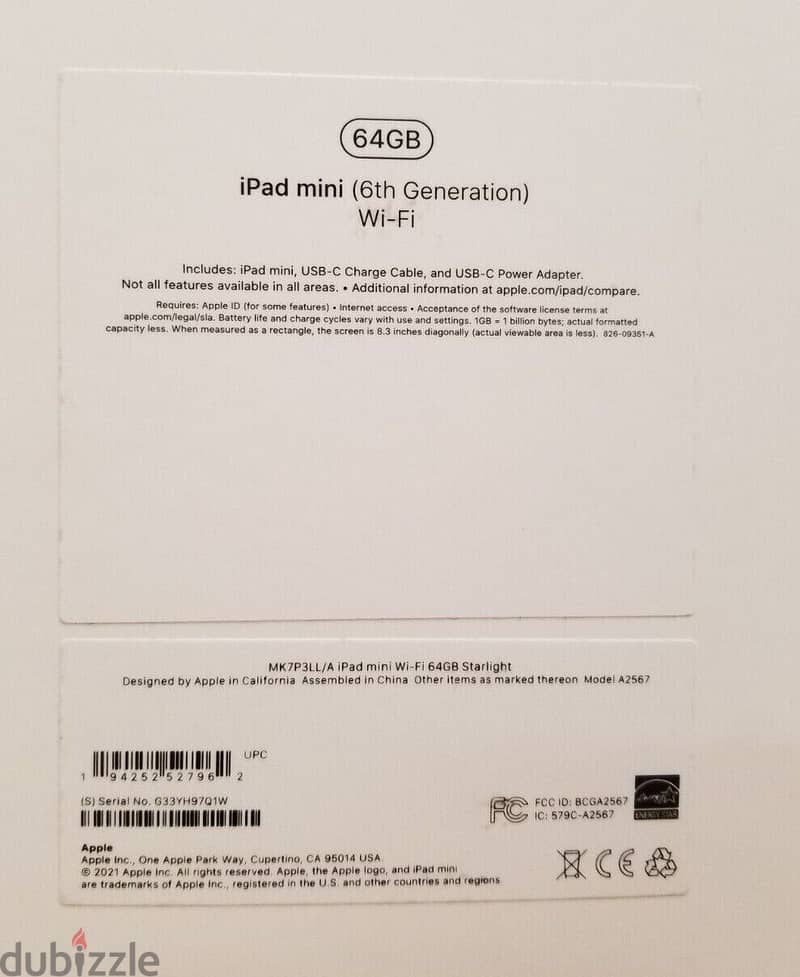 NEW Apple iPad Mini (6th Generation) 64GB Wi-Fi - Space Gray 2