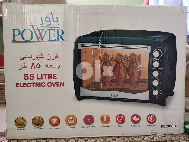 85 litre power oven used only twice 2