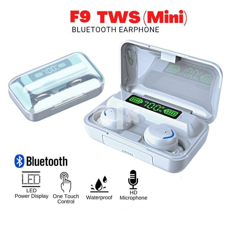 New Design Bluetooth Earbuds TWS F9 1