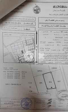 للبيع أرض سكنية مؤجرة 150  ريال شهريا جنب جامعة صحار و مول مارت صحار