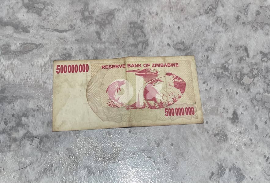 500 million Zimbabwe dollars 1