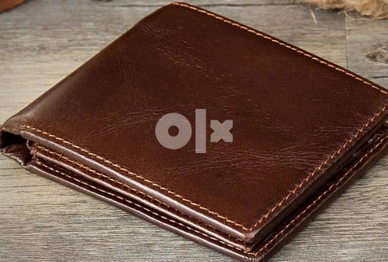 Genuine flat leather wallet 3