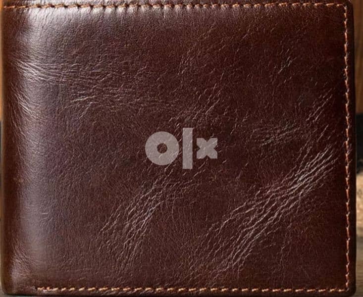 Genuine flat leather wallet 8