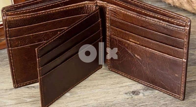 Genuine flat leather wallet 9