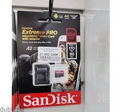 SanDisk Memory Card 256GB Extreme Pro (BrandNew)