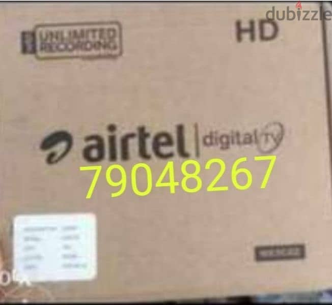Hd New Airtel Digital full HD receiver with 6months malyalam tamil t 0