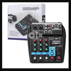 NEW USB 4 Channel Mixing Console Effects Processor Aux Path (BoxPack)