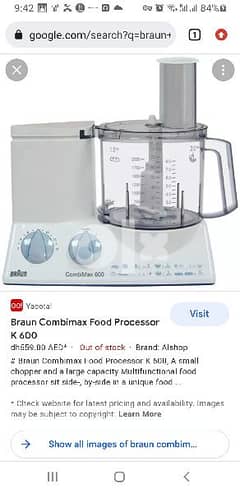 braun food processor combi max 600