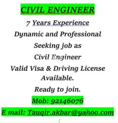 Civil Engineer/Structure Engineer