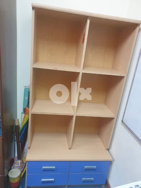 Good quality solid book shelf & Black drawing room Shelf 1