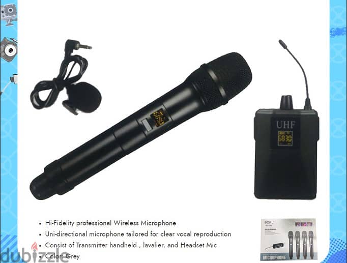 Borl Wireless Microphone Set BO-104FC (Brand-New) 0